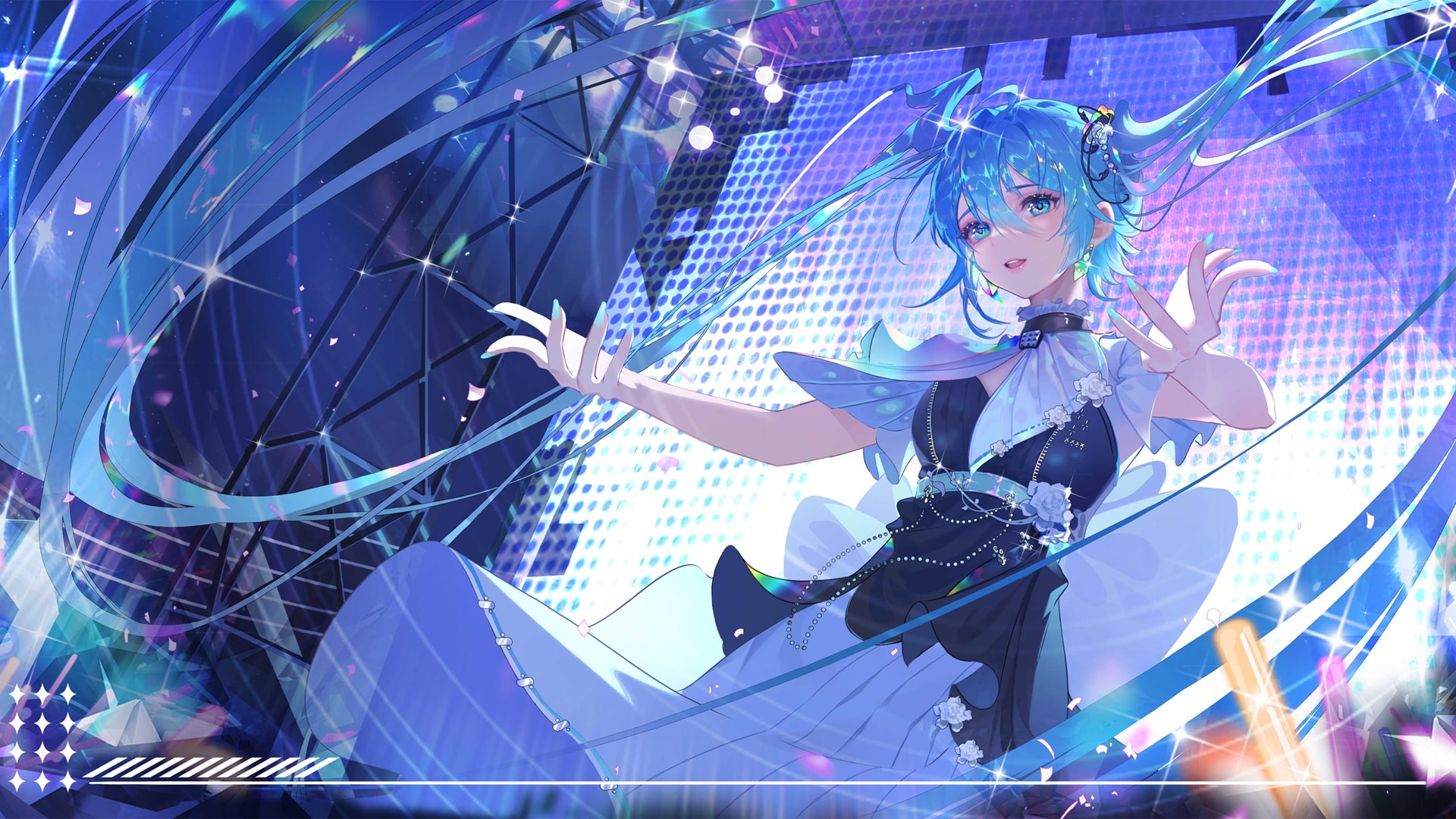 二次元同人少女初音未来画面华丽高清壁纸